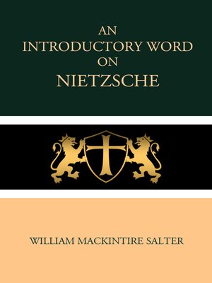 cover image of An Introductory Word on Nietzsche
